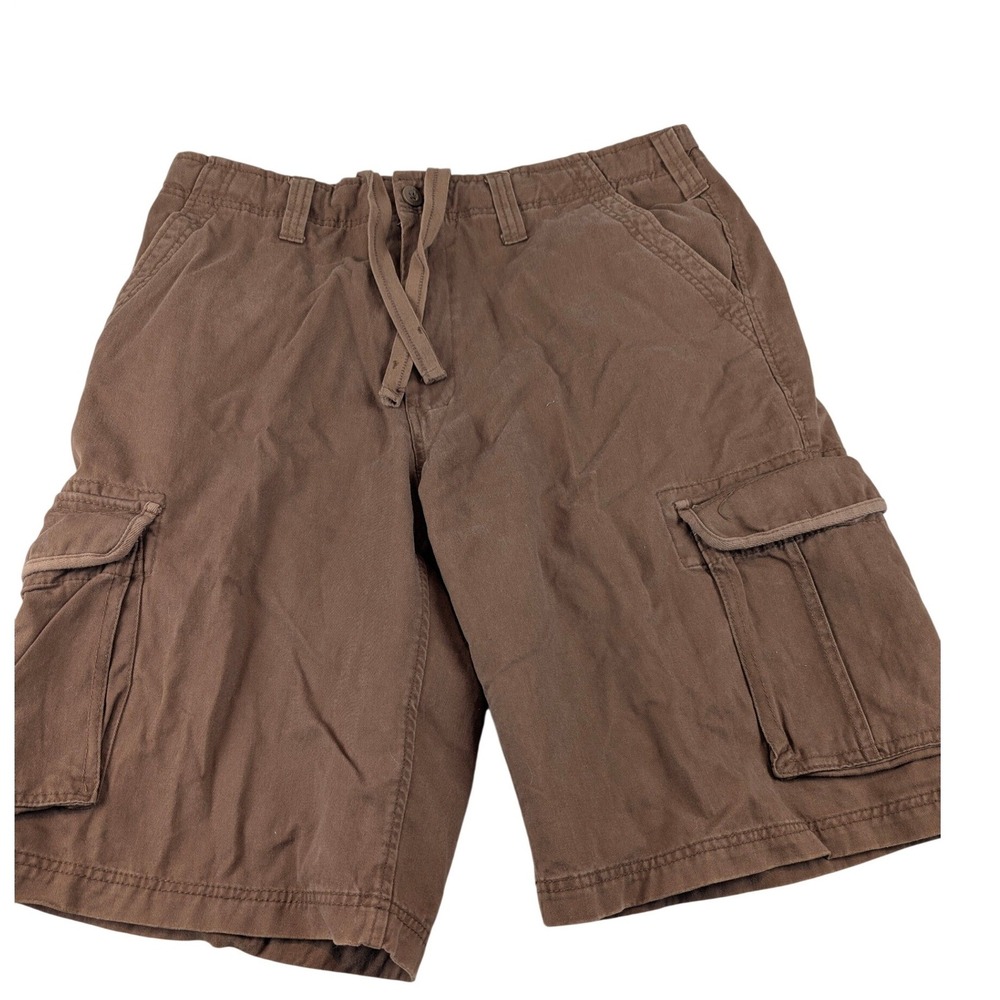 Urban‎ Pipeline Mens Brown Cotton Cargo Shorts Size 38 Rugged Utility RN73277